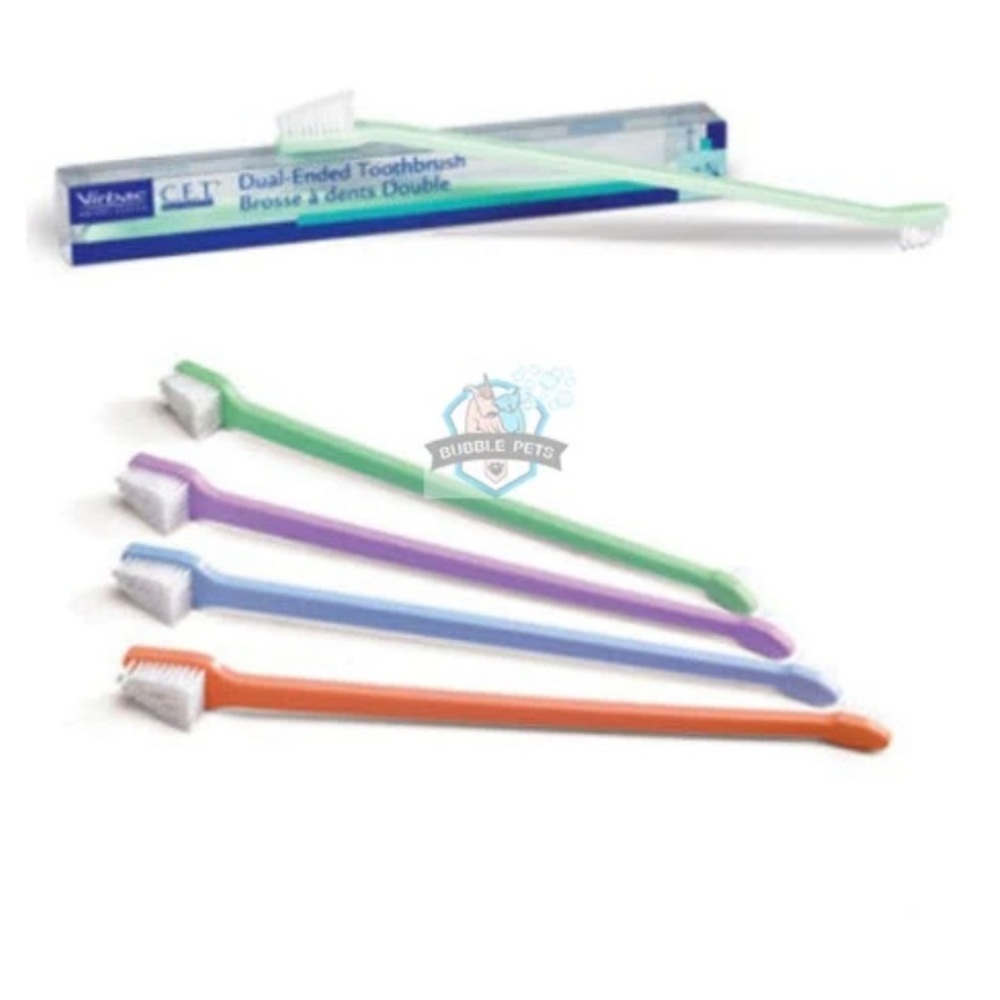 🐩🐈BRAND NEW Virbac C.E.T. Dual Ended Pet Toothbrush for Cats and Dogs🦮🐈‍⬛